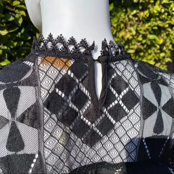 FOXIEDOX Josefine Lace & Clip Dot Cocktail Dress - Picture 13 of 14